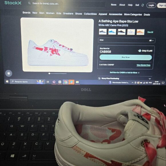 A Bathing Ape Bape Sta Low White ABC Camo Pink (2021) - Picture 6 of 6